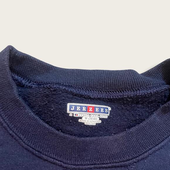 Jerzees Blue basic Crewneck Sweatshirt medium - Picture 4 of 4